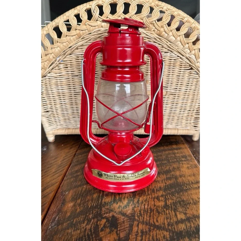 Vintage Red Kerosene Lantern